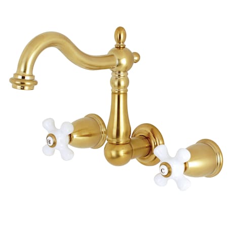 Heritage KS1257PX 8-Inch Center Wall Mount Bathroom Faucet KS1257PX